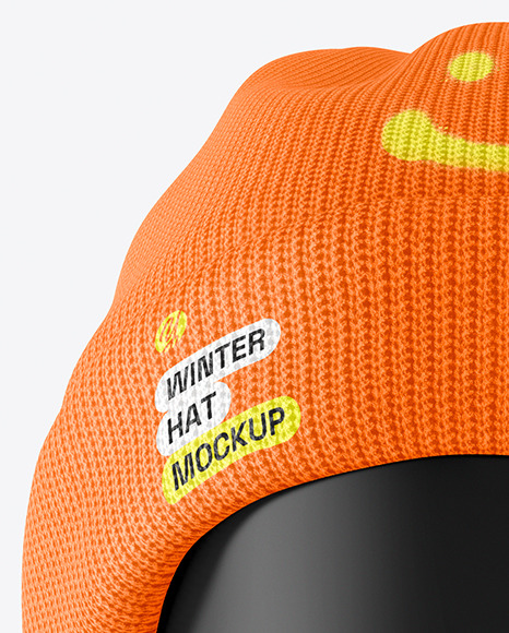 Winter Hat Mockup - Front View