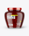 Glass Jar With Gooseberry Jam Mockup