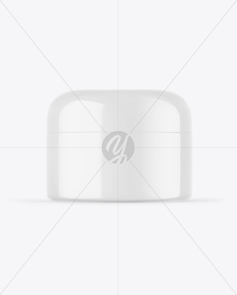 Glossy Cosmetic Jar Mockup