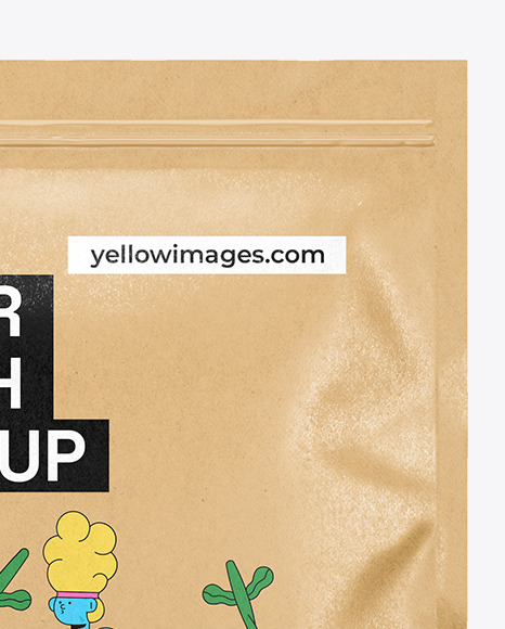 Kraft Pouch with Zipper Mockup