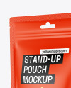 Matte Stand up Pouch Mockup