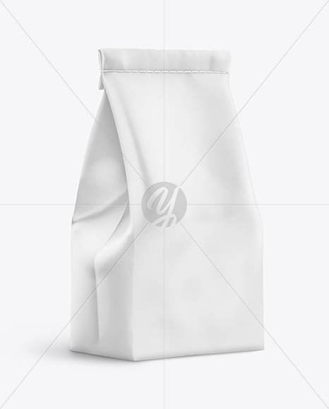 Matte Coffee Bag Mockup - Half Side View