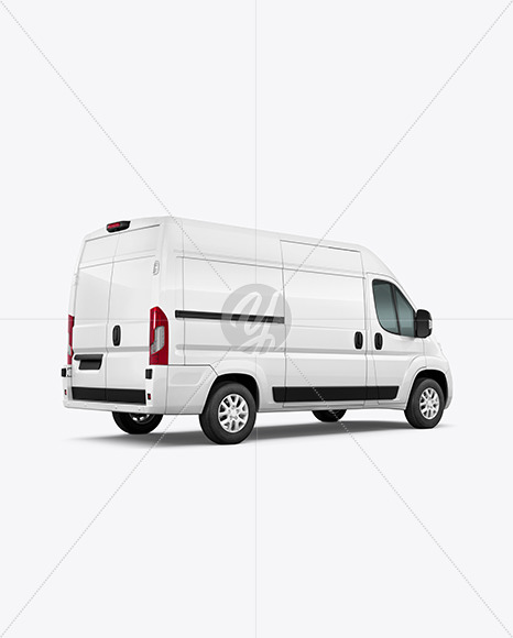 Electric Panel Van - Back Half Side View