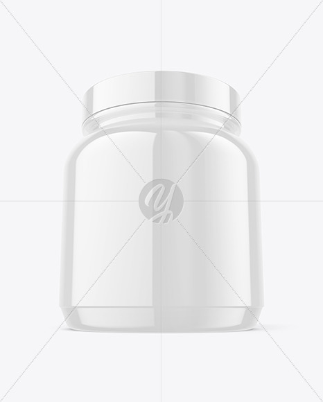 Glossy Protein Jar Mockup