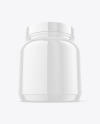 Glossy Protein Jar Mockup