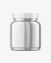 Glossy Metallic Jar Mockup