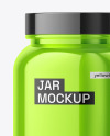 Glossy Metallic Jar Mockup