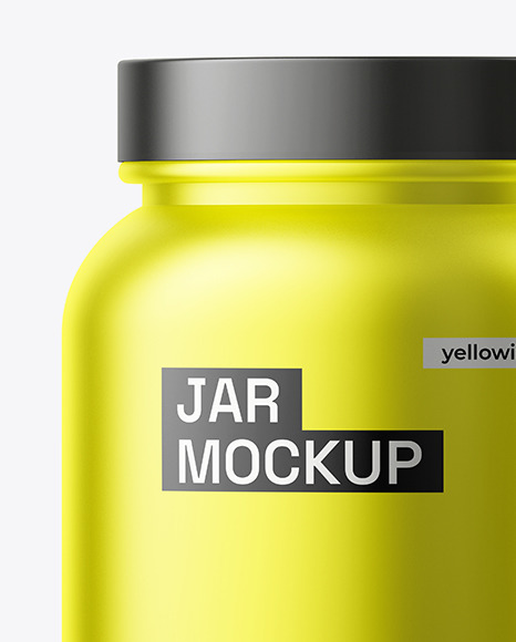 Glossy Metallic Jar Mockup