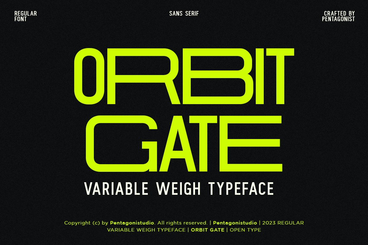 Orbit Gate | Variable Display Sans