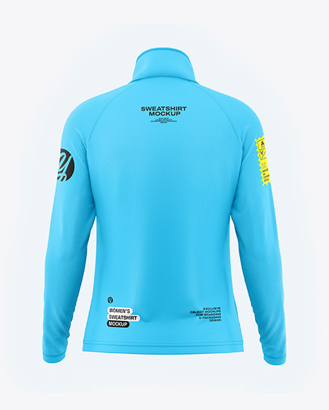 Women’s Zip Sweatshirt Mockup - Back View