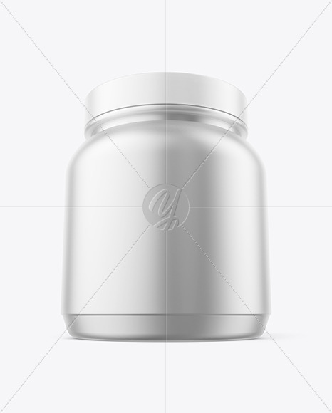 Matte Metallic Protein Jar Mockup