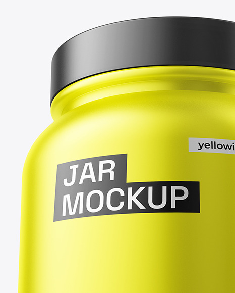 Matte Metallic Protein Jar Mockup