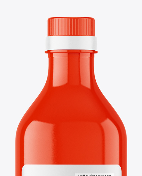 Glossy Plastic Bottle Mockup