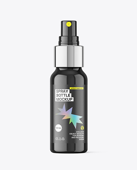 Glossy Spray Bottle Mockup