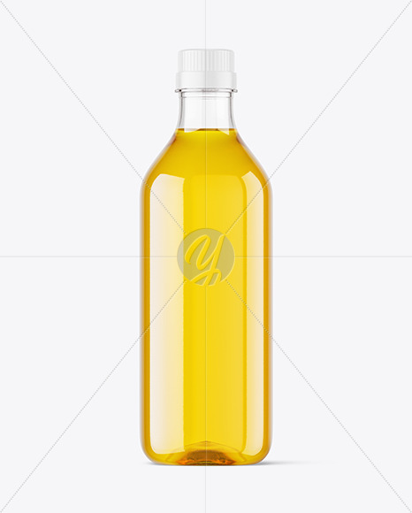 Clear Glass Oil Bottle Mockup