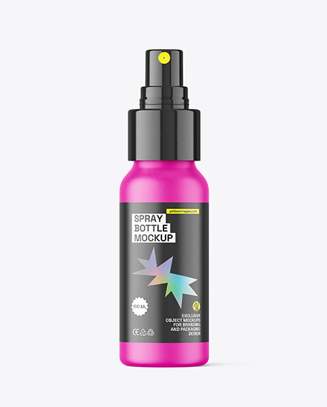 Matte Spray Bottle Mockup