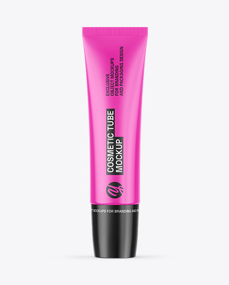 Glossy Cosmetic Tube Mockup