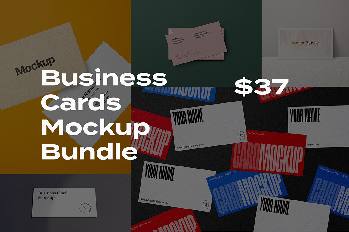 Business Cards Mockup Bundle Business Cards Mockup Bundle