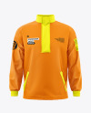 Men's Quarter Zip Windbreaker Jacket Mockup - Front View