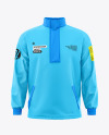 Men's Quarter Zip Windbreaker Jacket Mockup - Front View