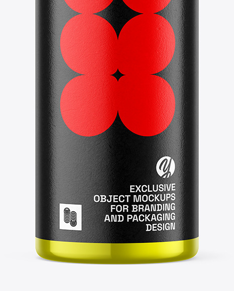 Glossy Metallic Spray Bottle Mockup