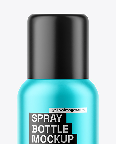 Matte Metallic Spray Bottle Mockup
