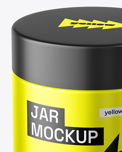 Matte Metallic Jar Mockup