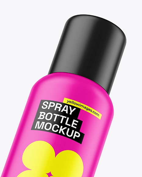 Matte Spray Bottle Mockup