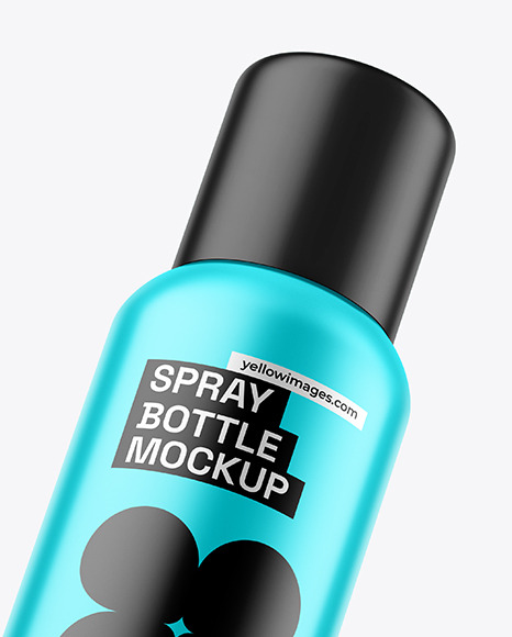 Matte Metallic Spray Bottle Mockup