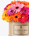 Round Flower Box Mockup