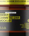 Amber Glass Cosmetic Jar Mockup