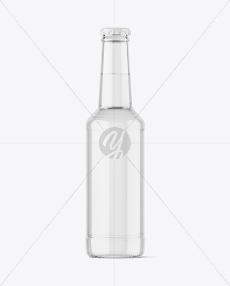 Clear Glass Soda Bottle Mockup