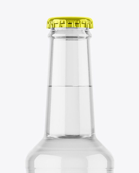 Clear Glass Soda Bottle Mockup