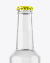 Clear Glass Soda Bottle Mockup