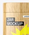 Light Wood Jar Mockup