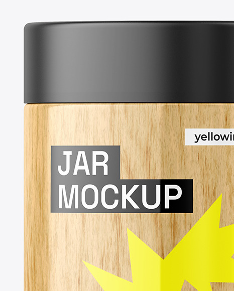 Light Wood Jar Mockup