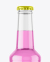 Clear Glass Soda Bottle Mockup