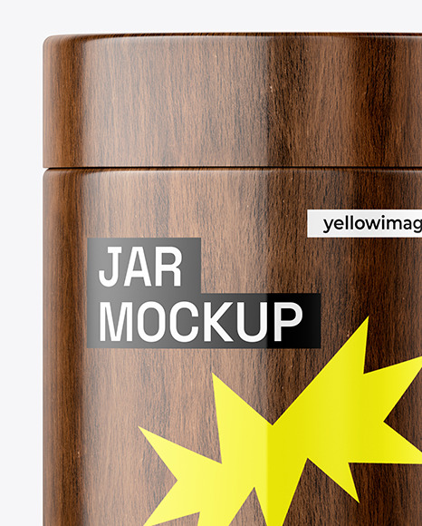 Dark Wood Jar Mockup