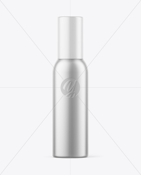 Matte Metallic Spray Bottle Mockup