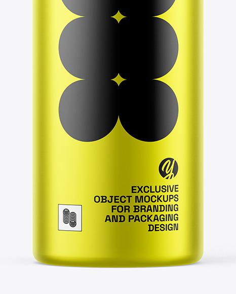 Matte Metallic Spray Bottle Mockup