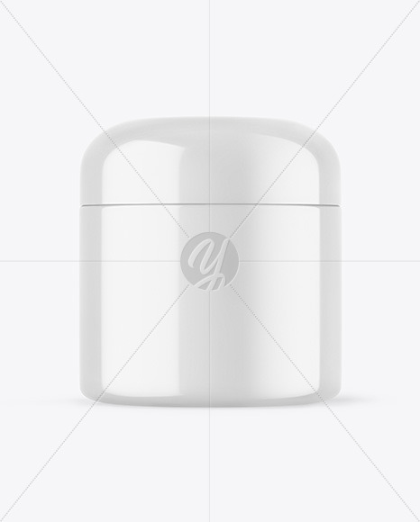 Glossy Cosmetic Jar Mockup