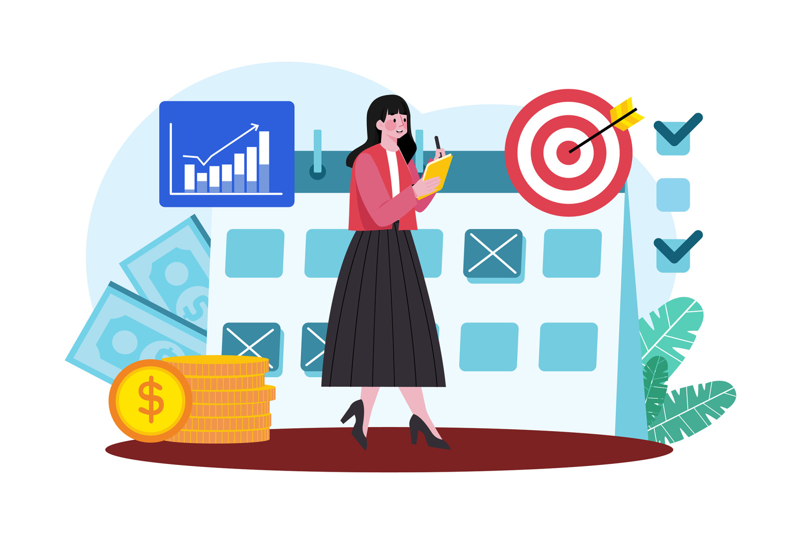 M726_Business Team Illustration_Part 01 M726_Business Team Illustration_Part 01