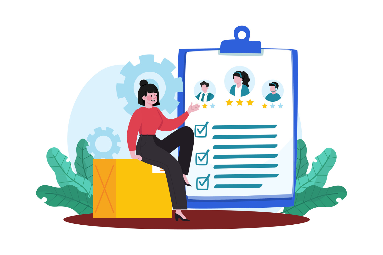 M726_Business Team Illustration_Part 01 M726_Business Team Illustration_Part 01