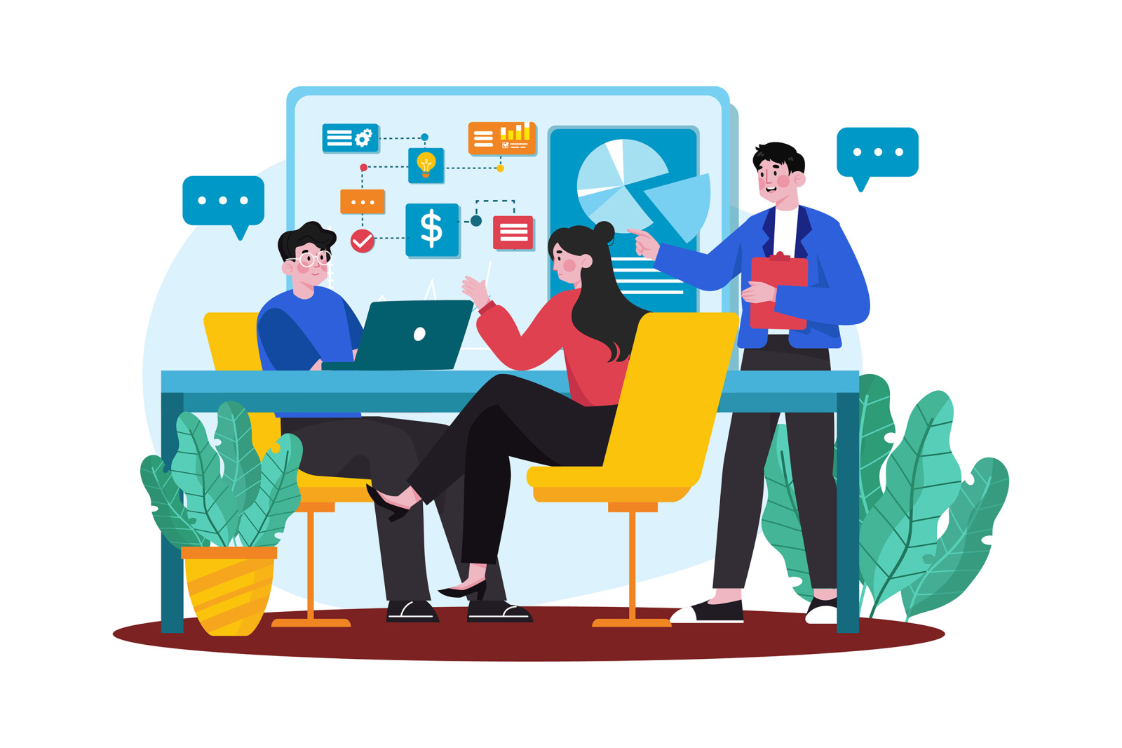 M726_Business Team Illustration_Part 01 M726_Business Team Illustration_Part 01