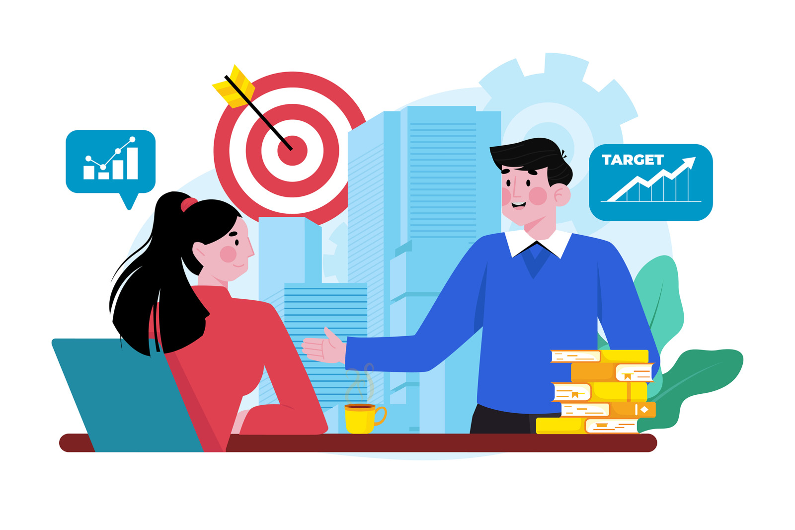 M726_Business Team Illustration_Part 01 M726_Business Team Illustration_Part 01