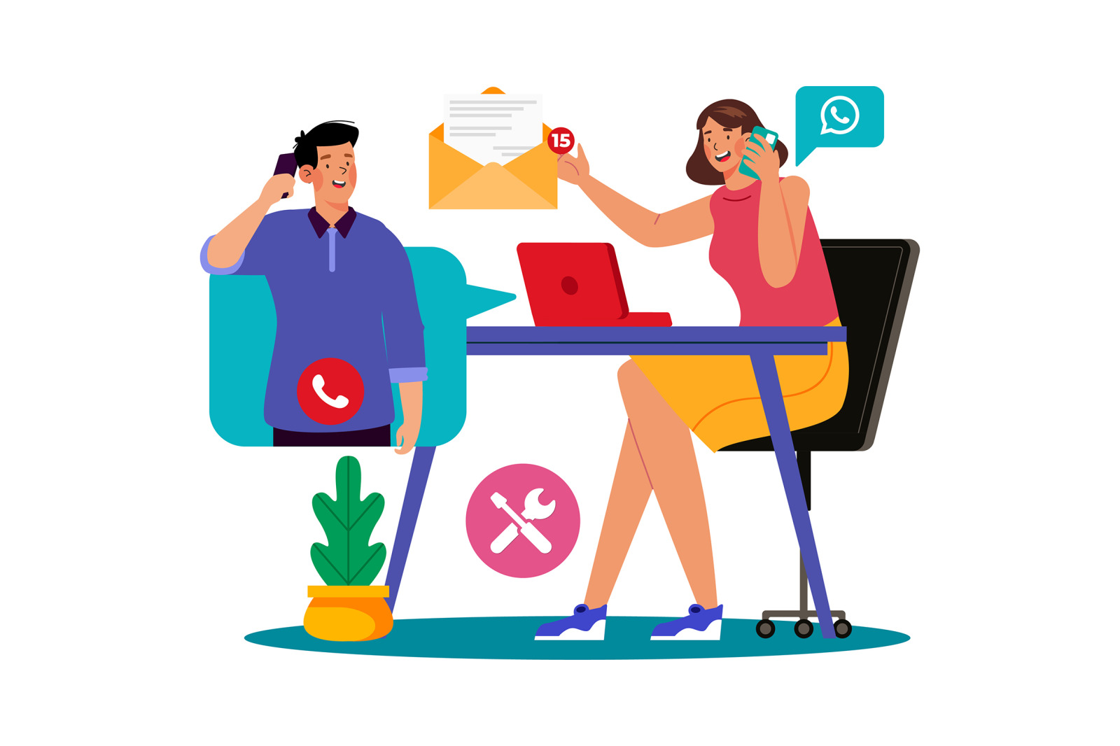 M729_ Multitasking Concept Illustration Pack M729_ Multitasking Concept Illustration Pack