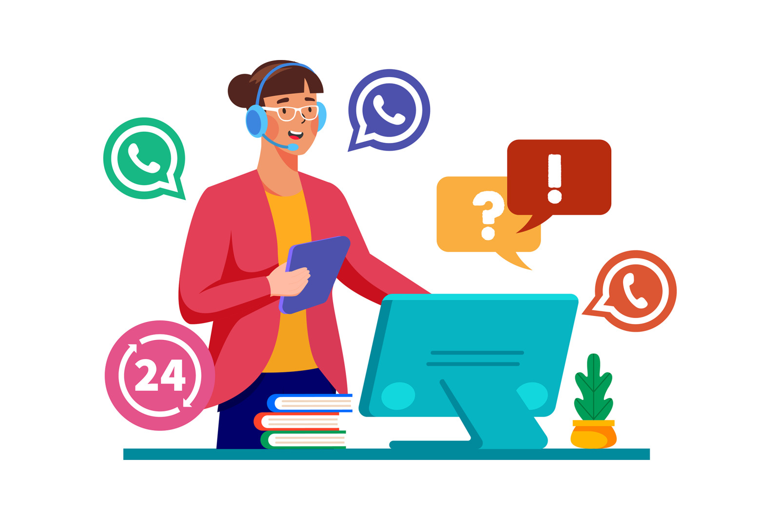 M729_ Multitasking Concept Illustration Pack M729_ Multitasking Concept Illustration Pack