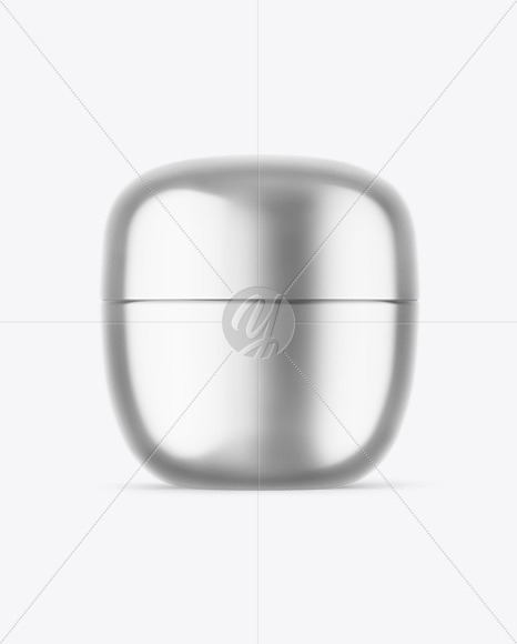 Metallic Cosmetic Jar Mockup