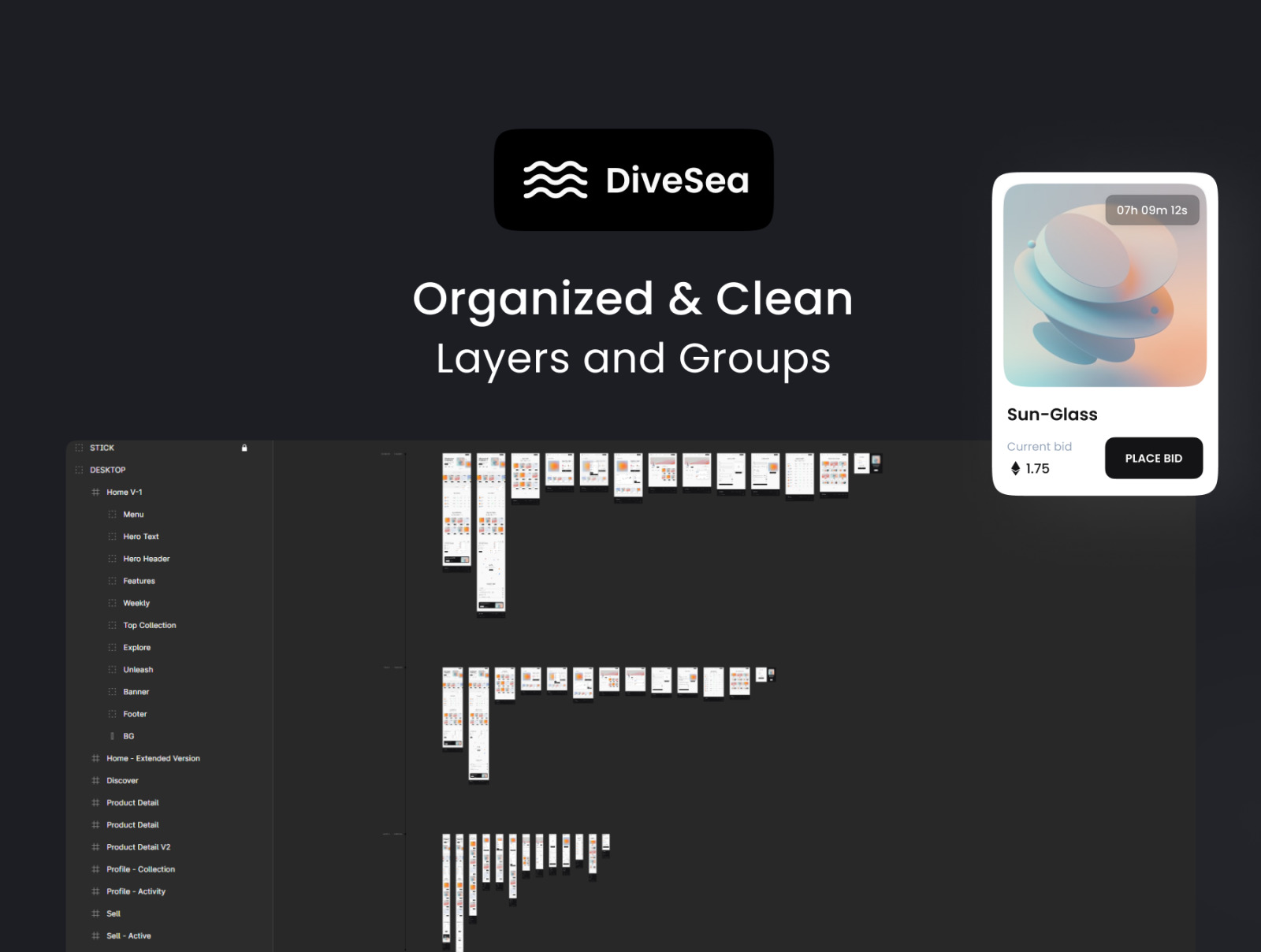 DiveSea - NFT Landing Page UI KIT