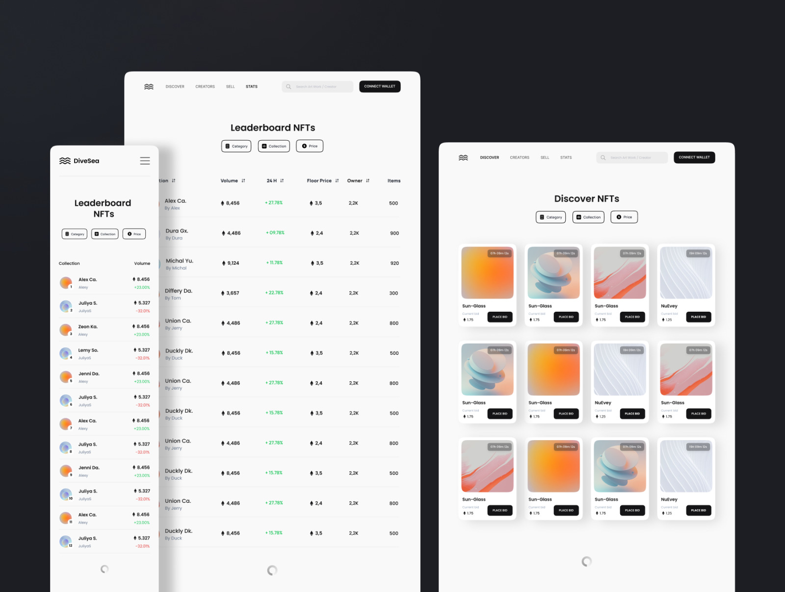 DiveSea - NFT Landing Page UI KIT DiveSea - NFT Landing Page UI KIT
